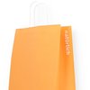 Papiertaschen orange 32+12x41cm mit gedrehten Kordeln