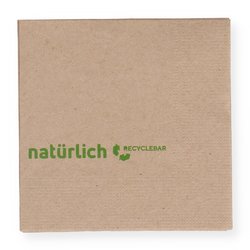 Serviette Tissue 2-lagig 33x33cm 1/4 Falz Natur