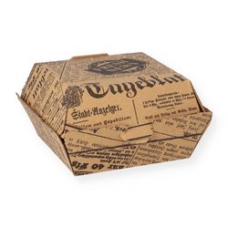 Hamburger Big Box "Newspaper" braun125x125x100mm