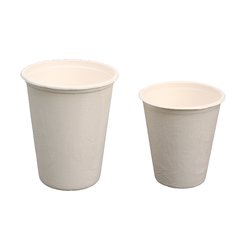 Hot Drink Cup aus Bagasse weiß 140ml