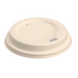 Deckel Bagasse für Kaffeebecher 90mm Durchmesser